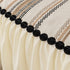 Boho Striped Couch Cover with Sheer Ruffle Skirt, Decorative Couch Throw Blanket