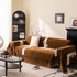 Jacquard Floral Band Sofa Cover with Tassels, Thick Textured Couch Throw Blanket
