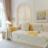 Cozy Couch Throw Blanket with Tassels, Jacquard Leaf Pattern Furniture Protector