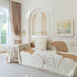 Cozy Couch Throw Blanket with Tassels, Jacquard Leaf Pattern Furniture Protector