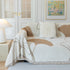 Cozy Couch Throw Blanket with Tassels, Jacquard Leaf Pattern Furniture Protector
