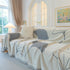 Cozy Couch Throw Blanket with Tassels, Jacquard Leaf Pattern Furniture Protector