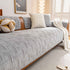 Quilted Velvet Sofa Cover, Thick Padded Couch Protector with Raised Geometric Texture