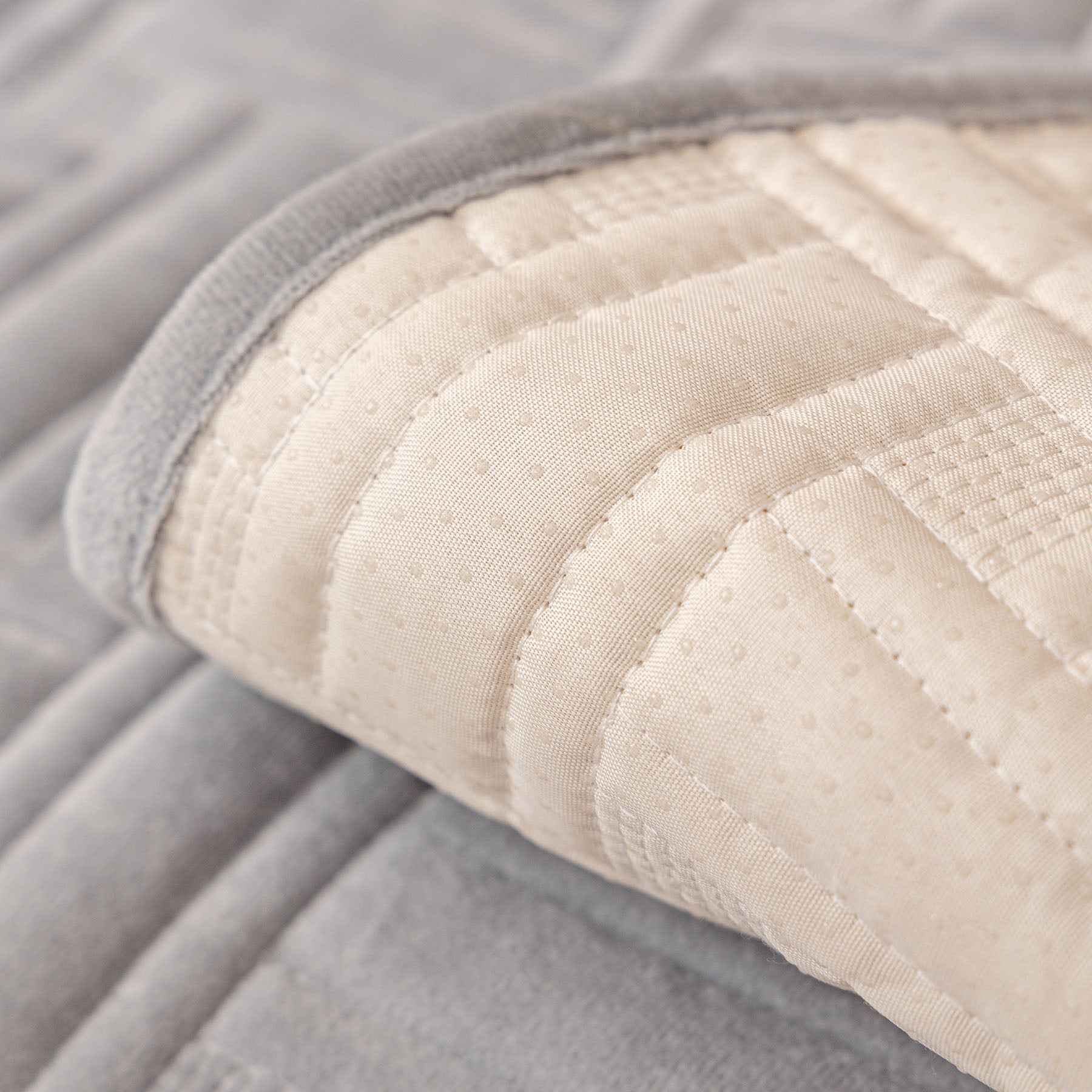 Quilted Velvet Sofa Cover, Thick Padded Couch Protector with Raised Geometric Texture