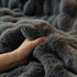 Thick Faux Fur Sofa Cover Fluffy Plush Warm Sofa Slipcover Furniture Protector for Couch Bed