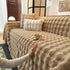 Thick Faux Fur Sofa Cover Fluffy Plush Warm Sofa Slipcover Furniture Protector for Couch Bed