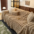 Thick Faux Fur Sofa Cover Fluffy Plush Warm Sofa Slipcover Furniture Protector for Couch Bed