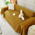Solid Color Chenille Sofa Throw Blanket, Modern Decor Soft Couch Cover with Fringes