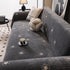 Chenille Camellia Floral Sofa Throw Cover Couch Blanket with Striped Jacquard
