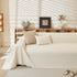 Textured Throw Blanket with 3D Dobby Weave, Minimalist Furniture Protector for Couch