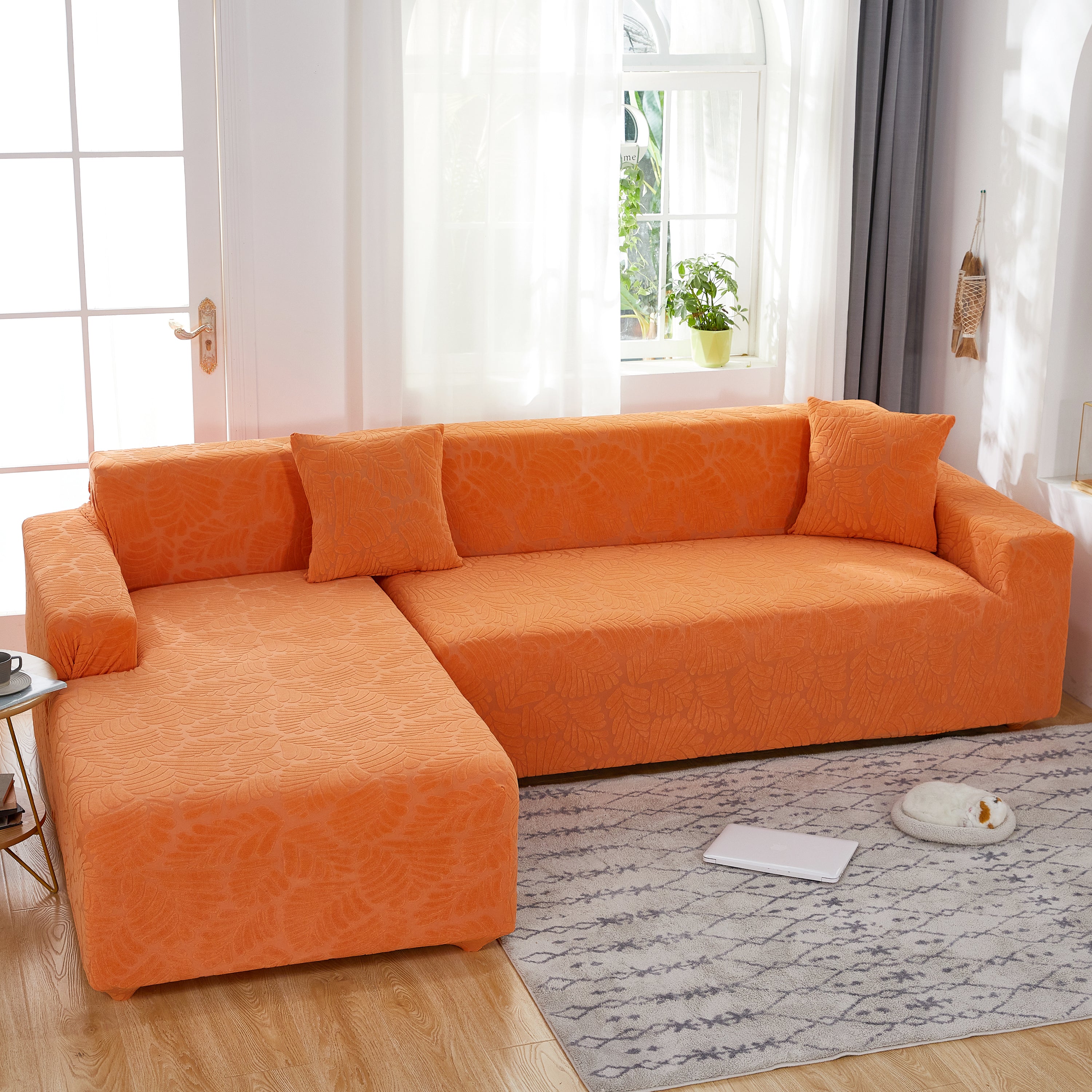 Stretch Couch Covers for 1/2/3/4/5 Seater L Shape Sofa Slipcovers with Elastic Bottom for Kids