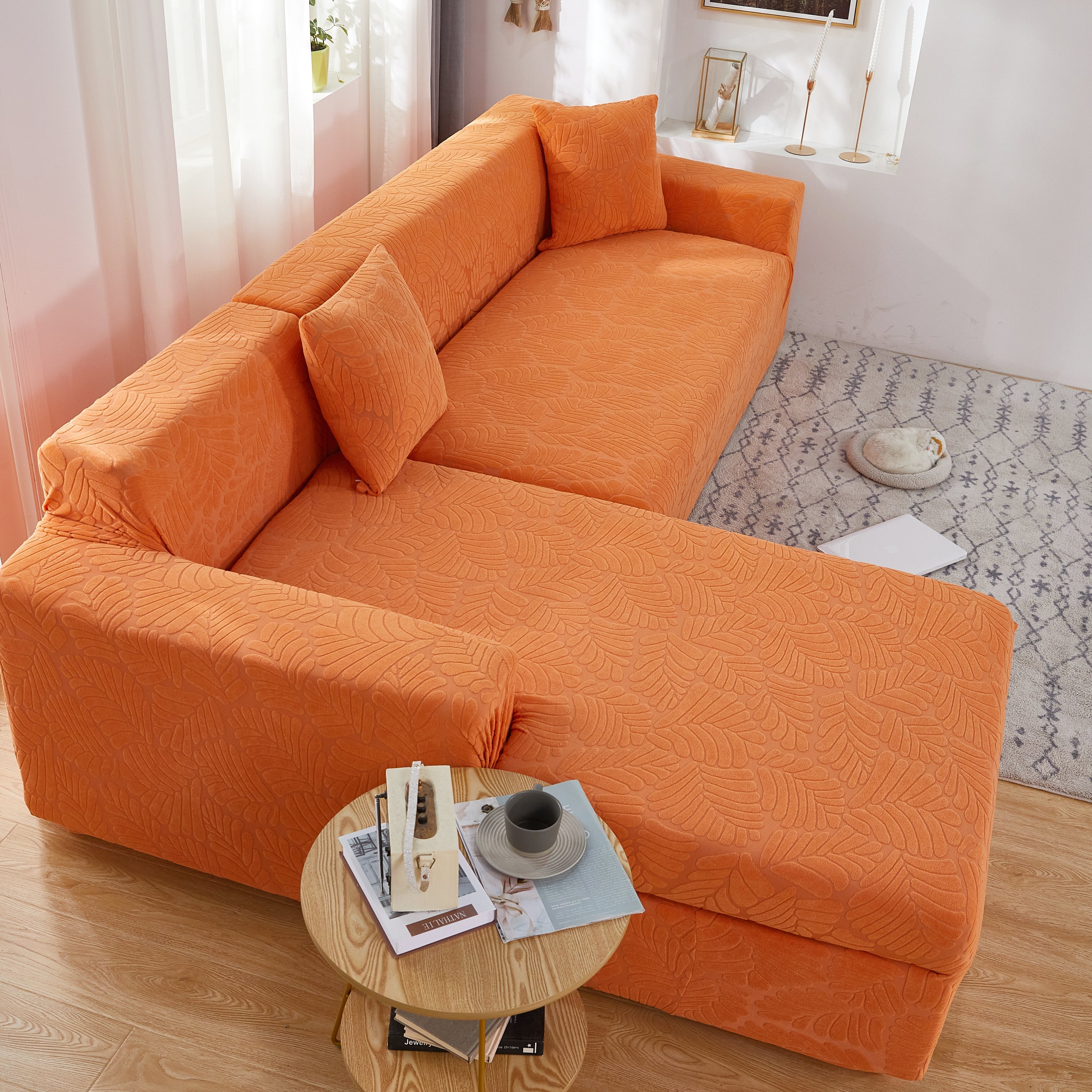 Stretch Couch Covers for 1/2/3/4/5 Seater L Shape Sofa Slipcovers with Elastic Bottom for Kids
