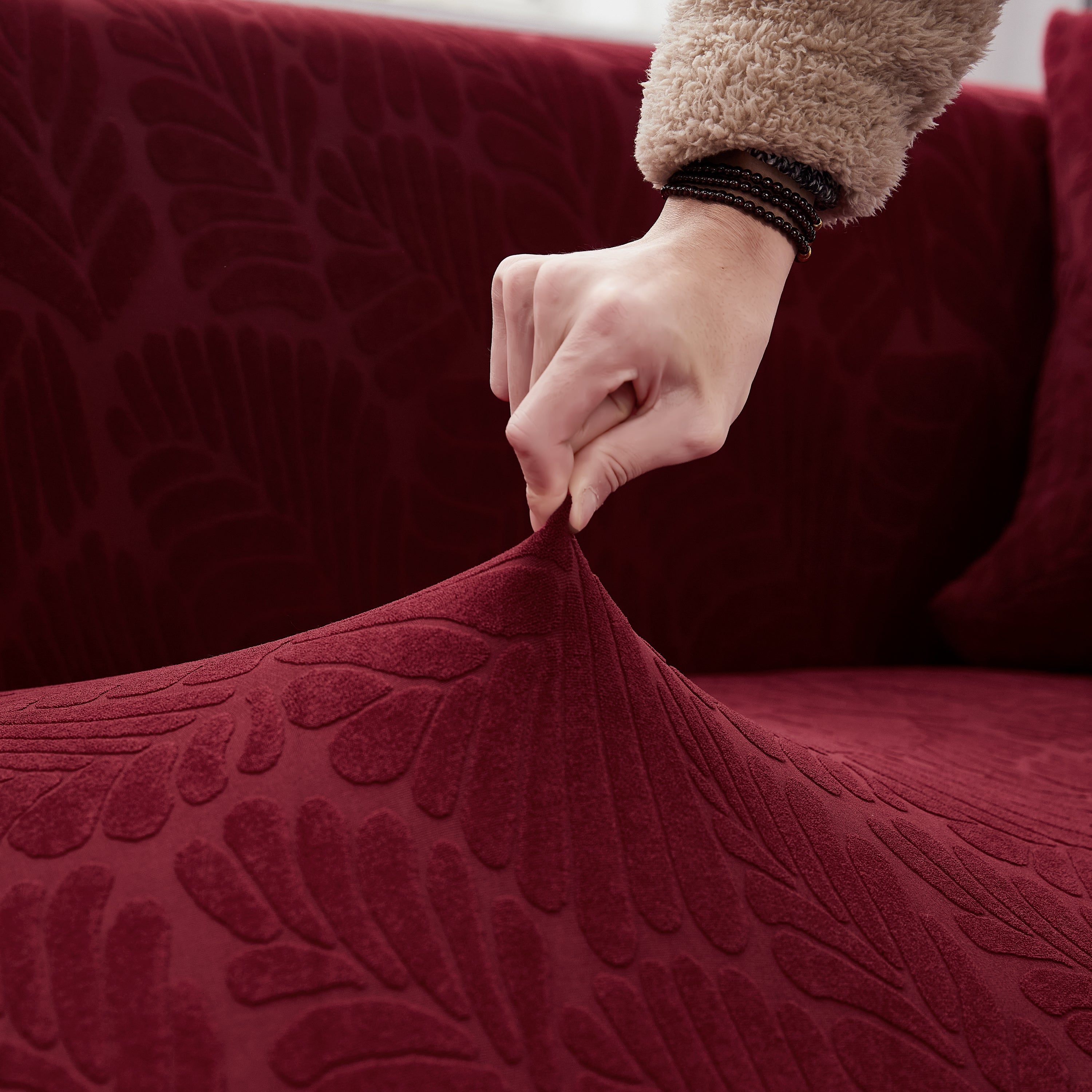 Stretch Couch Covers for 1/2/3/4/5 Seater L Shape Sofa Slipcovers with Elastic Bottom for Kids