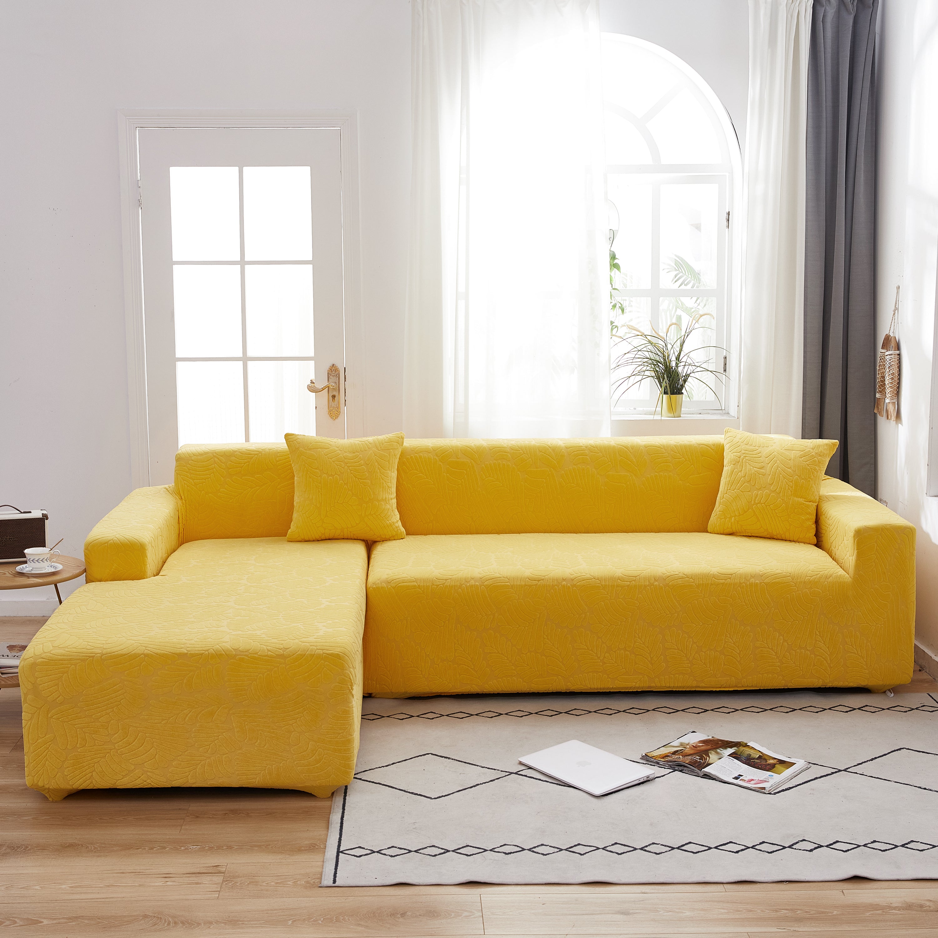 Stretch Couch Covers for 1/2/3/4/5 Seater L Shape Sofa Slipcovers with Elastic Bottom for Kids