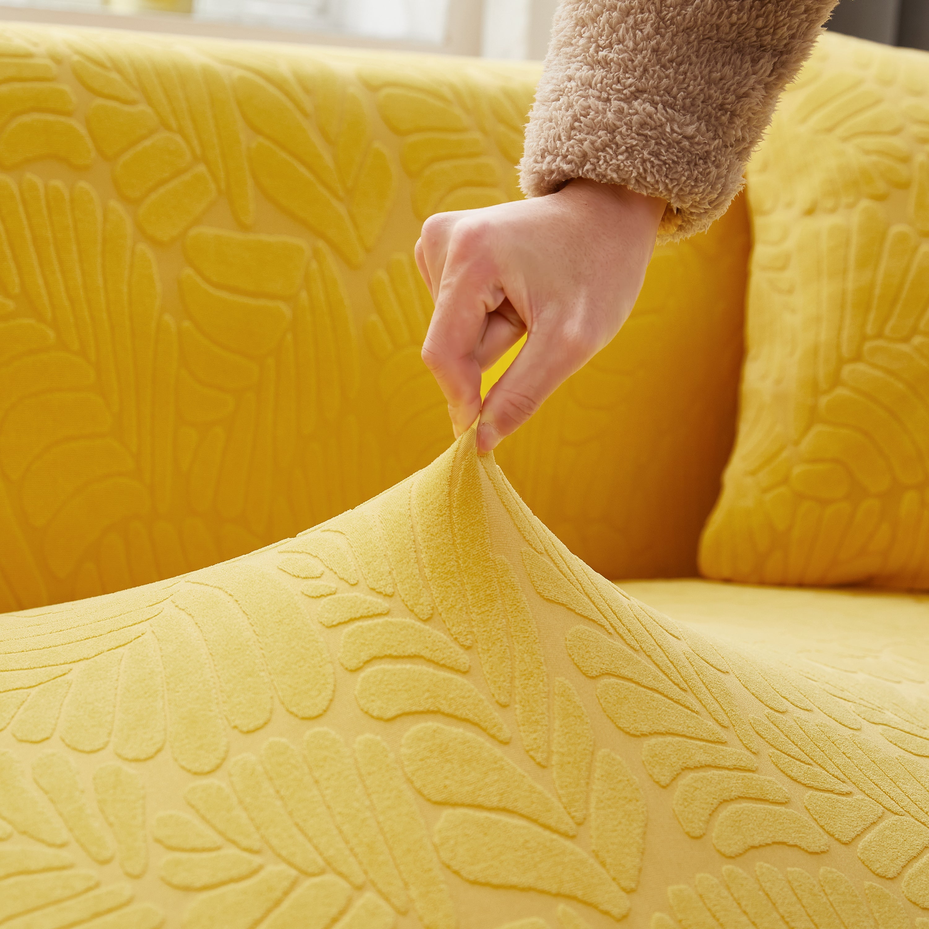 Stretch Couch Covers for 1/2/3/4/5 Seater L Shape Sofa Slipcovers with Elastic Bottom for Kids