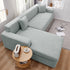 Stretch Couch Covers for 1/2/3/4/5 Seater L Shape Sofa Slipcovers with Elastic Bottom for Kids