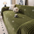 Chenille Camellia Floral Sofa Throw Cover Couch Blanket with Striped Jacquard