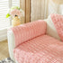 Bamboo-Style Sofa Towel, Faux Rabbit Fur Thickened Non-slip Seat Cushion Covers