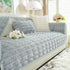 Bamboo-Style Sofa Towel, Faux Rabbit Fur Thickened Non-slip Seat Cushion Covers