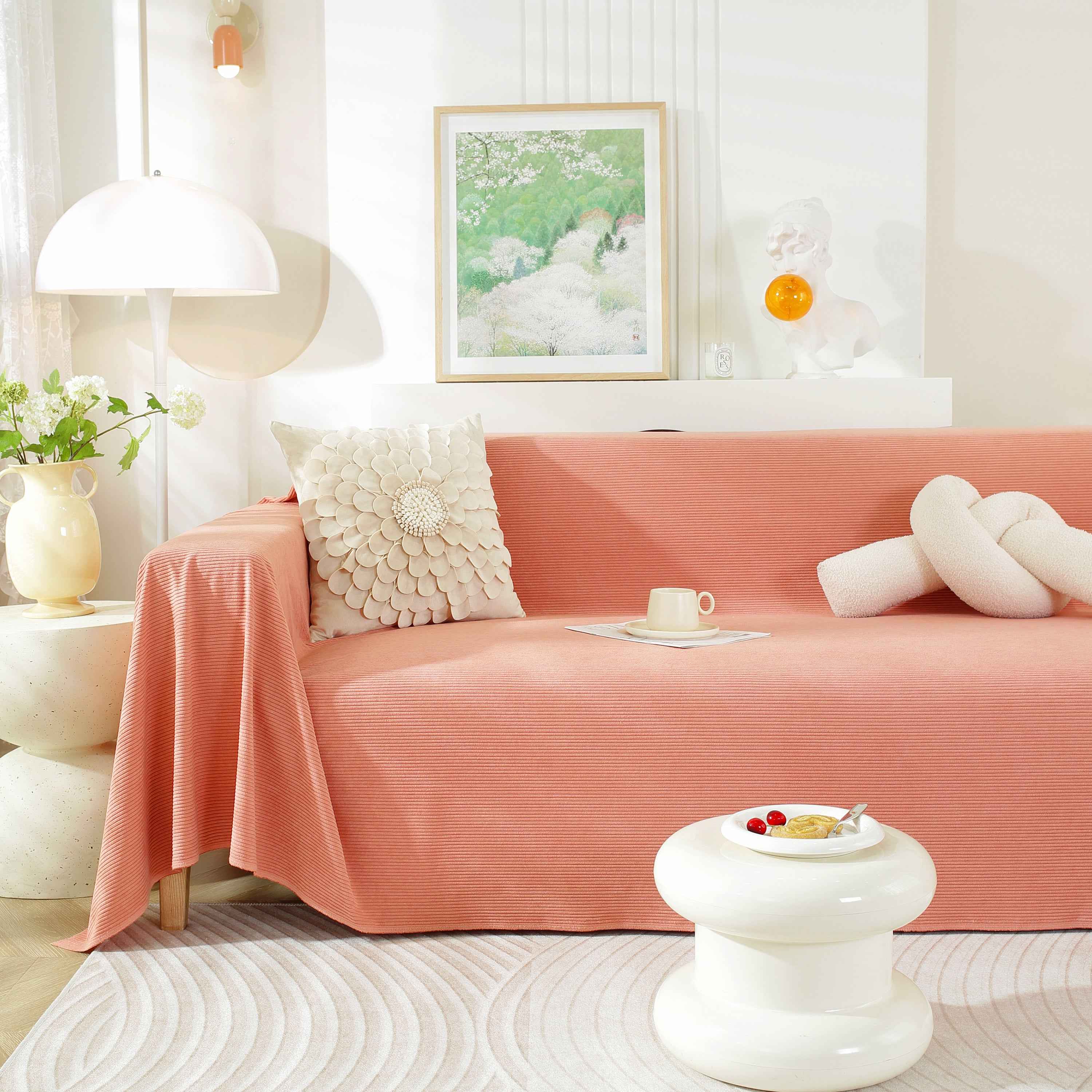 Soft Plush Warm Couch Cover Blanket for Sofa, Waterproof and Machine Washable Couch Throw Cover
