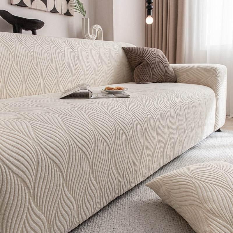 Durable Cozy Sofa Slipcover Stretchy Sofa Cover with 3D Organic Texture - TaroTextile