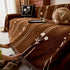 Chenille Jacquard Sofa Throw Cover with Tassel Soft Thick Couch Protector Blanket