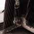 Chenille Camellia Floral Sofa Throw Cover Couch Blanket with Striped Jacquard