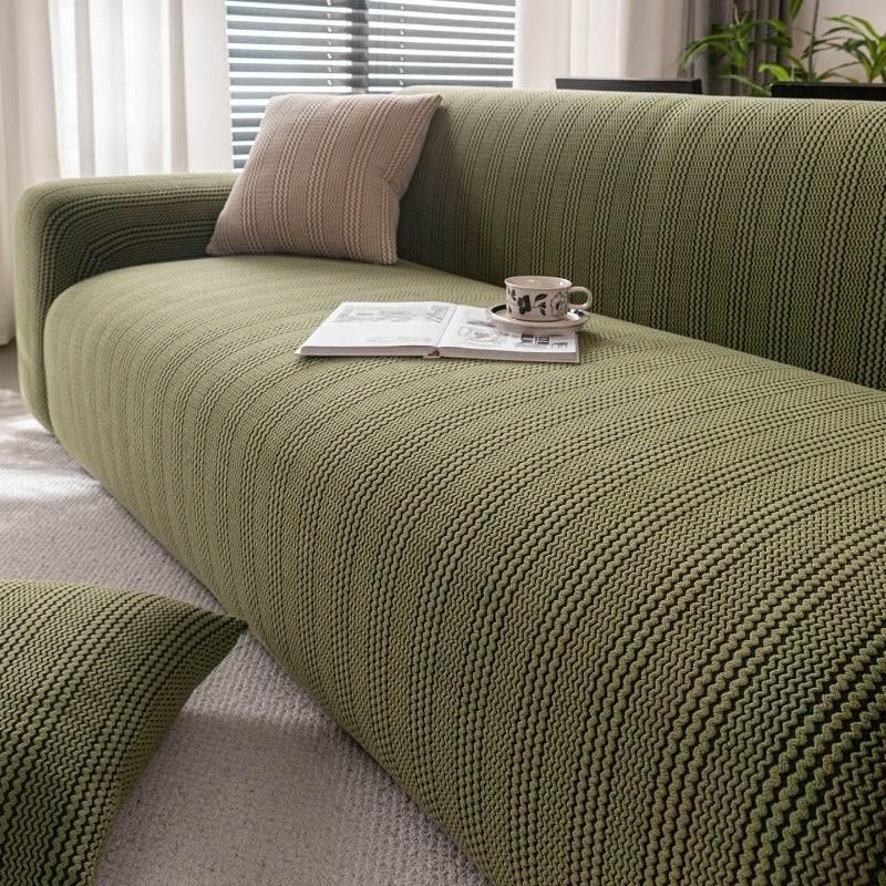 Stretchy Sofa Cover Cozy Plush Fleece Sofa Slipcover Durable Futon Cover - TaroTextile