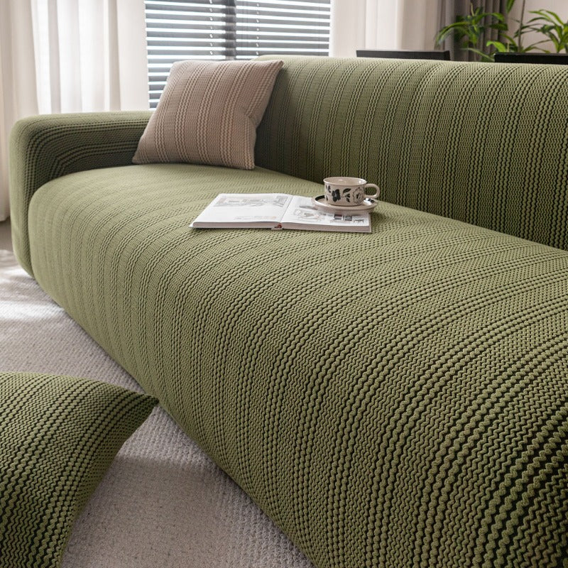 Stretchy Sofa Cover Cozy Plush Fleece Sofa Slipcover Durable Futon Cover