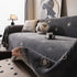 Chenille Camellia Floral Sofa Throw Cover Couch Blanket with Striped Jacquard