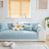 Quilted Geometric Cotton Sofa Cover, Non-Slip & Thick Padded Furniture Covers