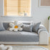 Quilted Geometric Cotton Sofa Cover, Non-Slip & Thick Padded Furniture Covers