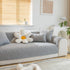 Quilted Geometric Cotton Sofa Cover, Non-Slip & Thick Padded Furniture Covers