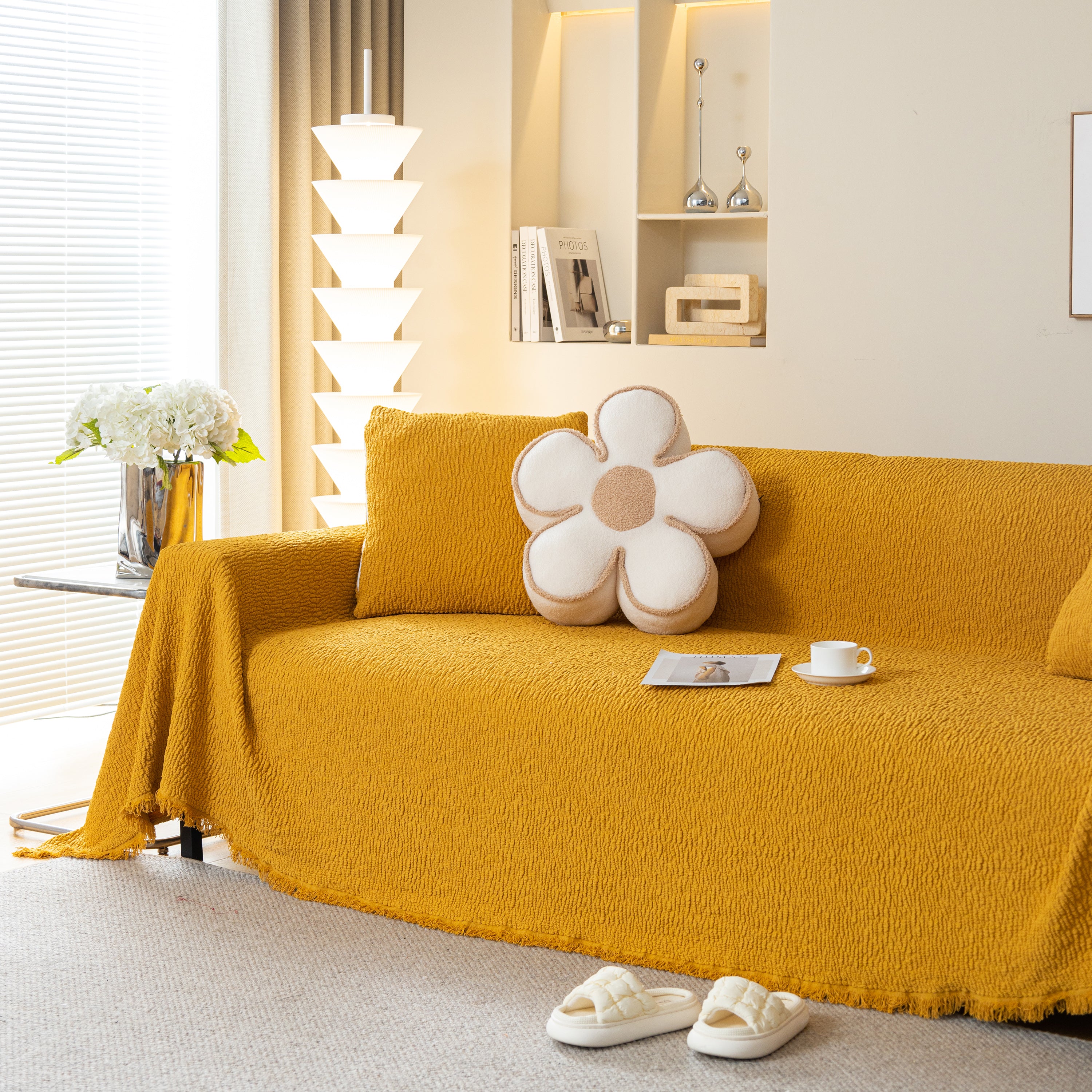Sofa Throw Covers L-Shape Sectional Couch Cover for Dogs Cats Furniture Protector