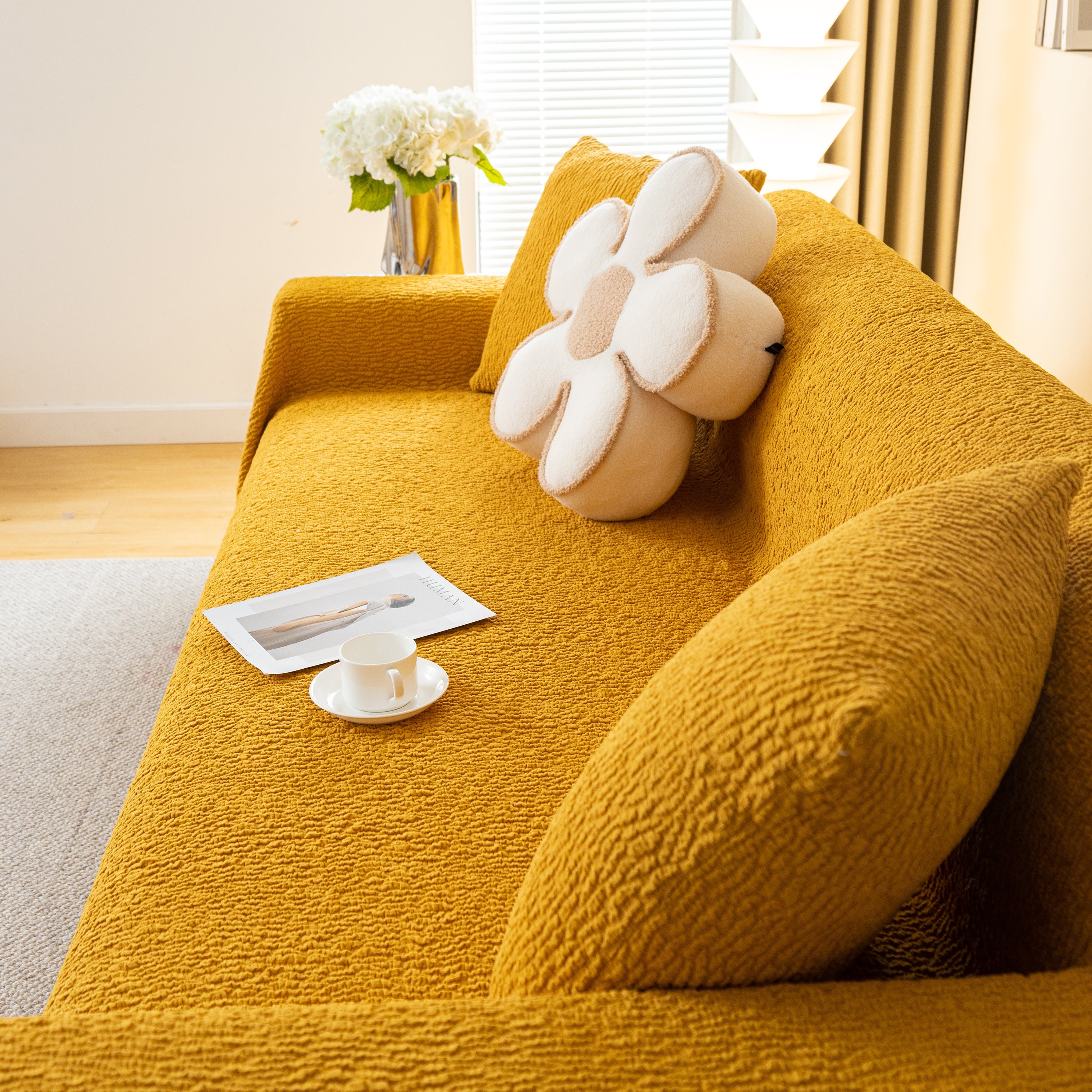 Sofa Throw Covers L-Shape Sectional Couch Cover for Dogs Cats Furniture Protector