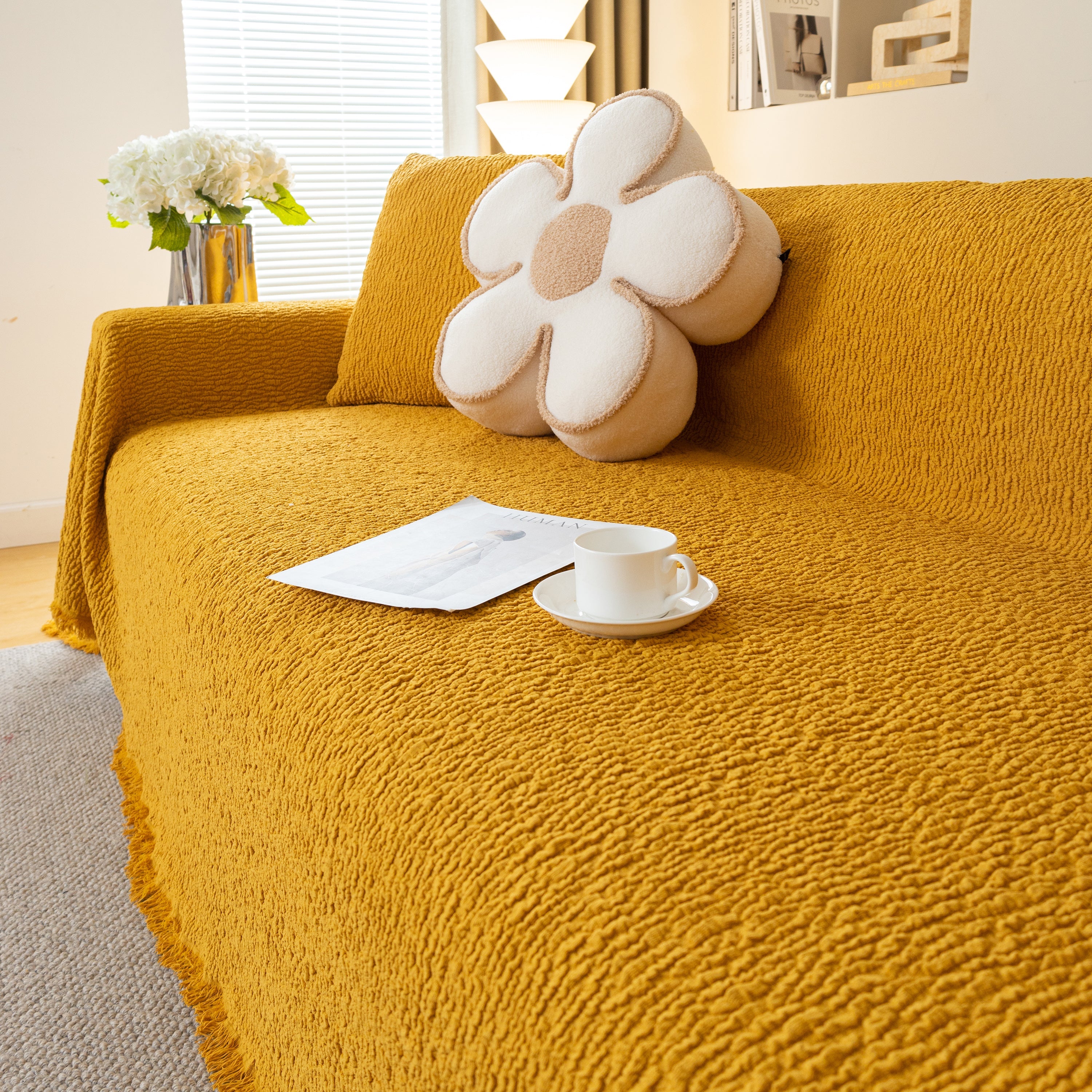 Sofa Throw Covers L-Shape Sectional Couch Cover for Dogs Cats Furniture Protector