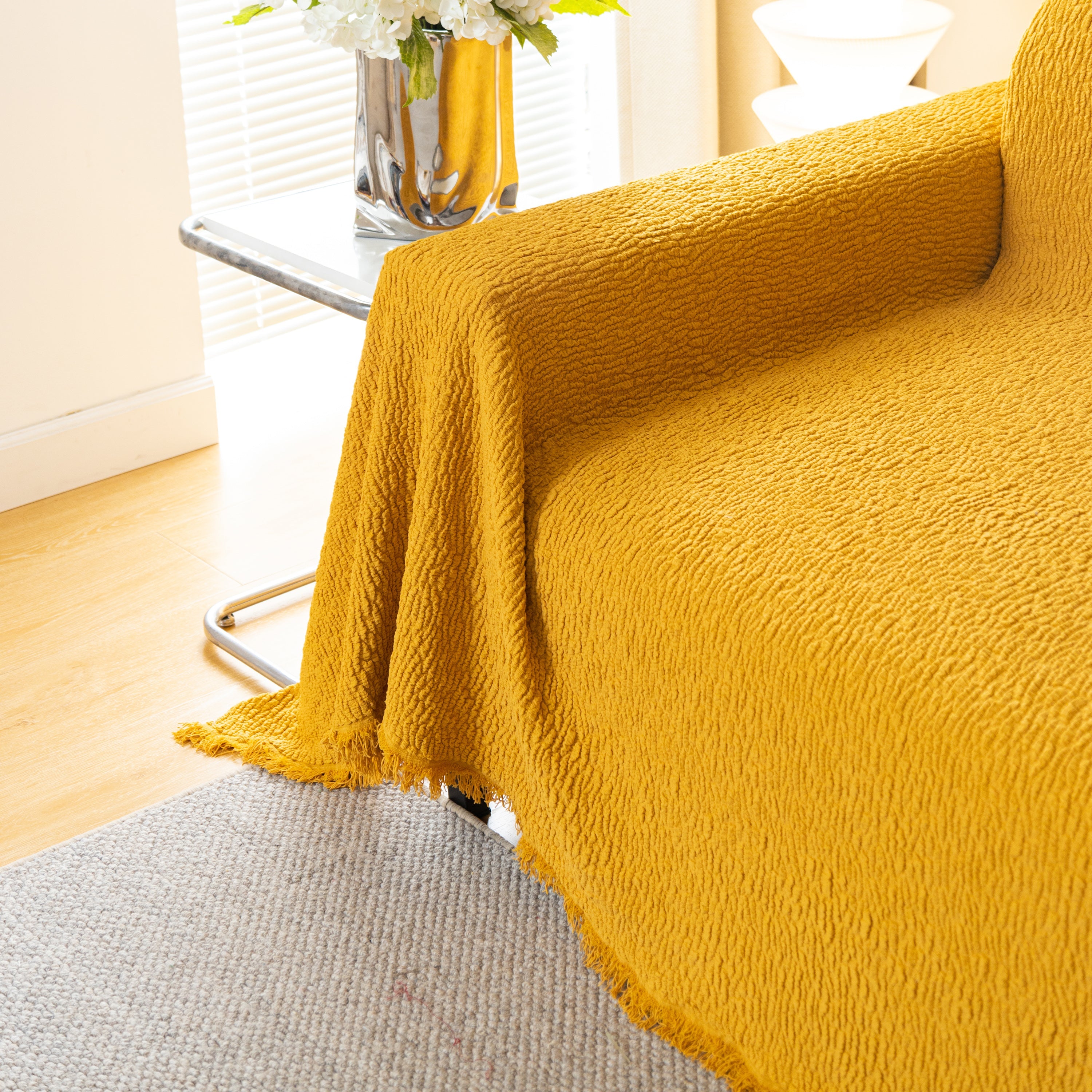 Sofa Throw Covers L-Shape Sectional Couch Cover for Dogs Cats Furniture Protector