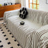 Boho Striped Jacquard Throw Sofa Slipcover Chenille Sofa Throws for Couches for Pets Kids Home Decor