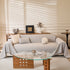 Natural Textured Linen Couch Cover, Breathable & Hypoallergenic Furniture Protector