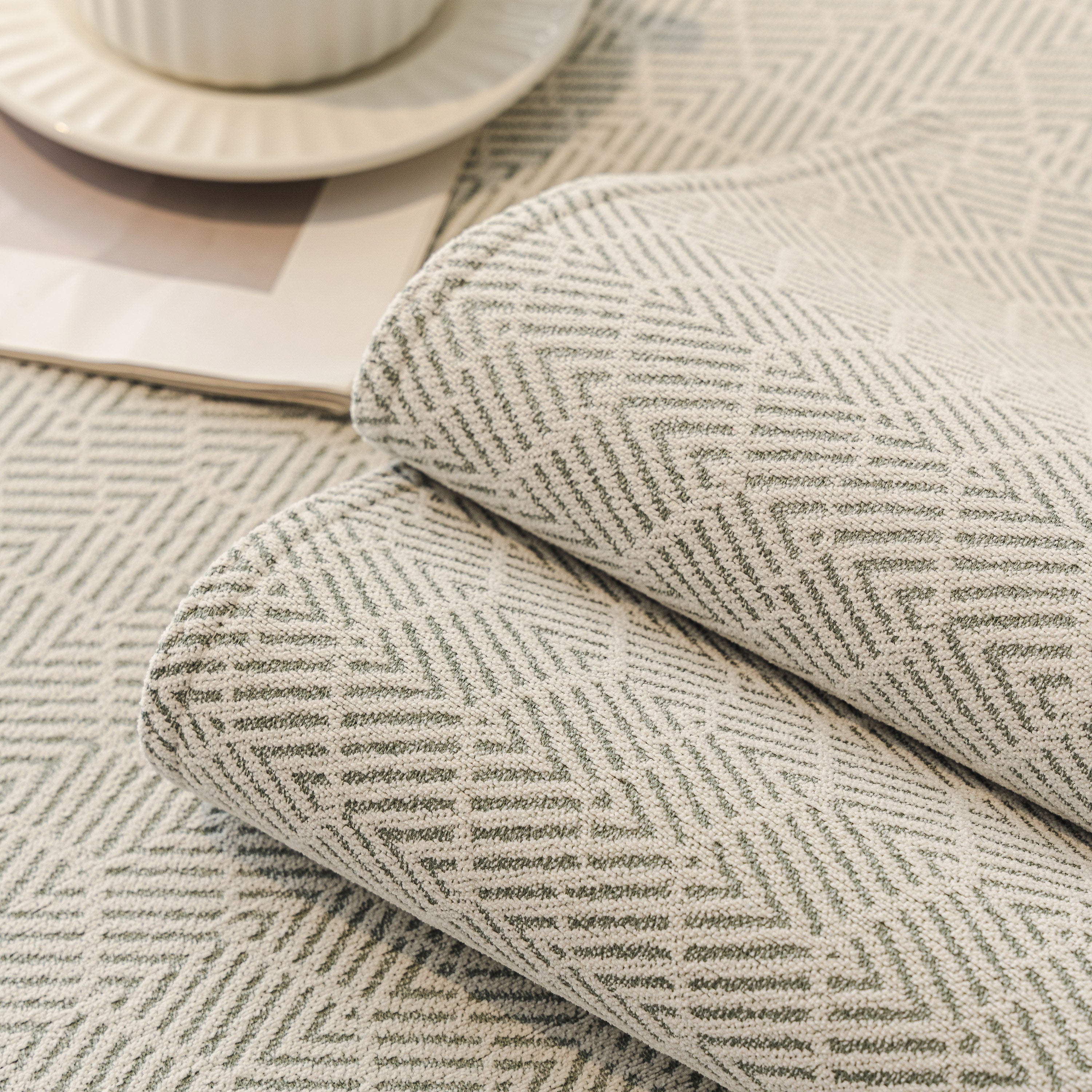 Herringbone Sofa Protector Cover, Non-Slip Couch Cover for Seat, Back & Arms