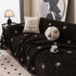 Chenille Camellia Floral Sofa Throw Cover Couch Blanket with Striped Jacquard