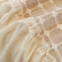 Grid Textured Sofa Cover with Sheer Ruffle Skirt, Pet-Friendly Sofa Throw Slipcover
