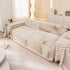Modern Minimalist Chenille Line Pattern Sofa Cover, Dust and Scratch Resistant Throw Blankets for Couch