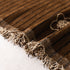 Chenille Camellia Floral Sofa Throw Cover Couch Blanket with Striped Jacquard