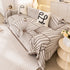 Modern Minimalist Chenille Line Pattern Sofa Cover, Dust and Scratch Resistant Throw Blankets for Couch