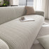 Modern Textured Stretch Sofa Cover, Plush Fleece Sofa Slipcover with 3D Stripe Texture