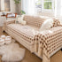 Jacquard Plush Houndstooth Sofa Throw Cover, Cover Throws for Sofas, Stylish Living Room Throws