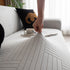 Modern Geometric Jacquard Spandex Slipcover, High Stretch Form Fitting Couch Cover