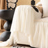 Retro Floral Sofa Cover with Sheer Ruffle Skirt, Decorative Sofa Protector Cover