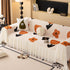 Retro Floral Sofa Cover with Sheer Ruffle Skirt, Decorative Sofa Protector Cover